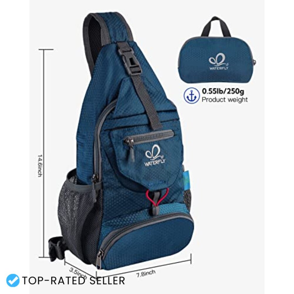 Packable Crossbody Sling Backpack Lightweight Fol… - image 2